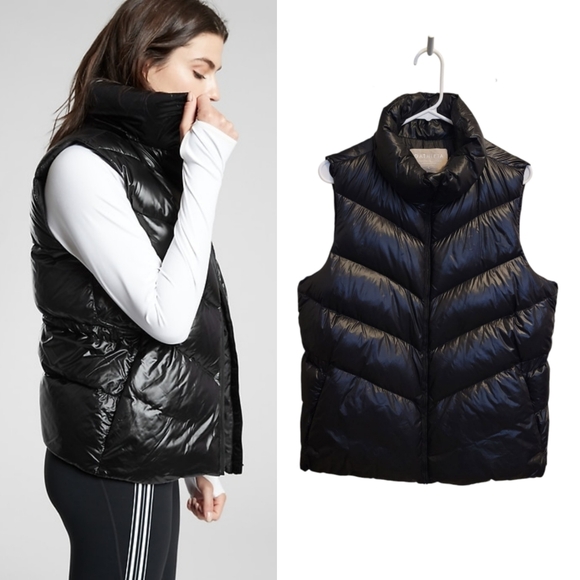 Athleta Lofty Down Puffer Vest in Black